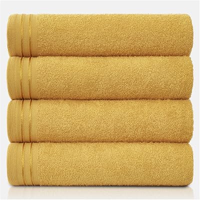 GC GAVENO CAVAILIA Large Towel Bath Sheet 75x135 cm 450 GSM Ochre