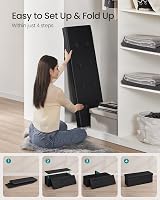 SONGMICS Storage Ottoman Foldable 38x110x38 cm Ink Black LSF89BK 300 kg view 6