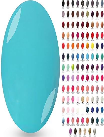 Amazon Com Baby Soft Blue Gel Polish Spa Glossy Aqua Blue Turquoise Pale Blue Nyk1 Gel Nail Colour Polishes For Gel Lamp Curing Health Personal Care