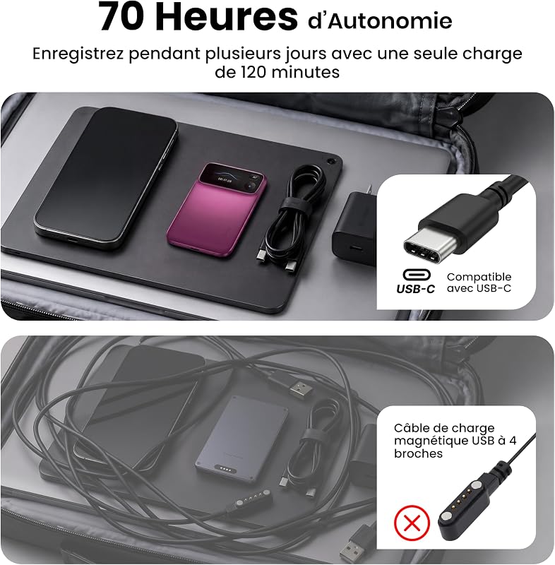Action Pro Enregistreur Vocal IA Dictaphone avec Agent IA Intelligent — photo 6 sur 8