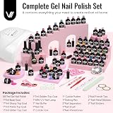 VANREESA Gel Nail Polish Set 77 PCS UV Lamp 55 Colors Base Top Coat Kit view 7