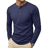 MAGNIVIT Men's Long Sleeve Henley Shirts Cotton 3-Button Spring Casual T-Shirts Solid Color Soft Basic Tops 2026