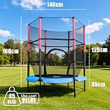 WestWood Galactica New Mini Trampoline 4.5ft with Safety Net Blue view 3