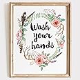Wash Your Hands Art Print - Unframed - 8x10 | Bathroom Decor | Fun and Functional Bathroom Decor | Encouraging Hygiene with a Touch of Elegance - Perfect for Adding a Modern Touch to Your Bathroom