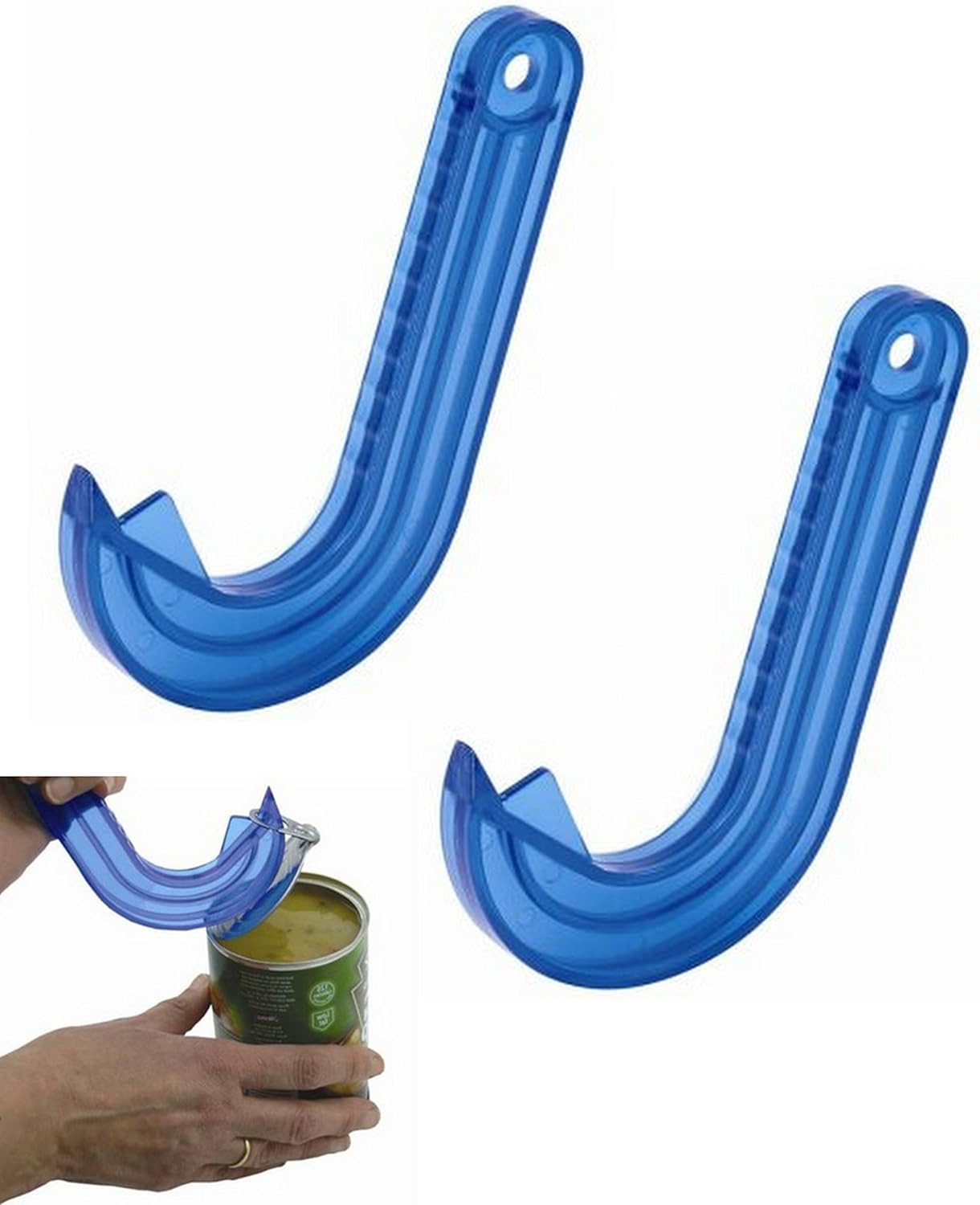 2 Easy Safe Ring Pull CAN OPENER Protects Nails Arthritis Hands Helper By ALAZCO