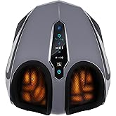 MIKO Foot Massager Machine with Deep-Kneading, Compression, Shiatsu, and Heat for Plantar Fasciitis, Neuropathy - Fits up to Men Size 12