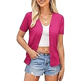 GRACE KARIN Womens 2026 Summer Short Sleeve Cardigan Sweaters Lightweight Cropped Shrug Cardigan Business Casual Clothing Top