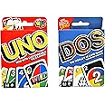 Mattel Uno Card Game Bundled with Dos Card Game, Multicolor