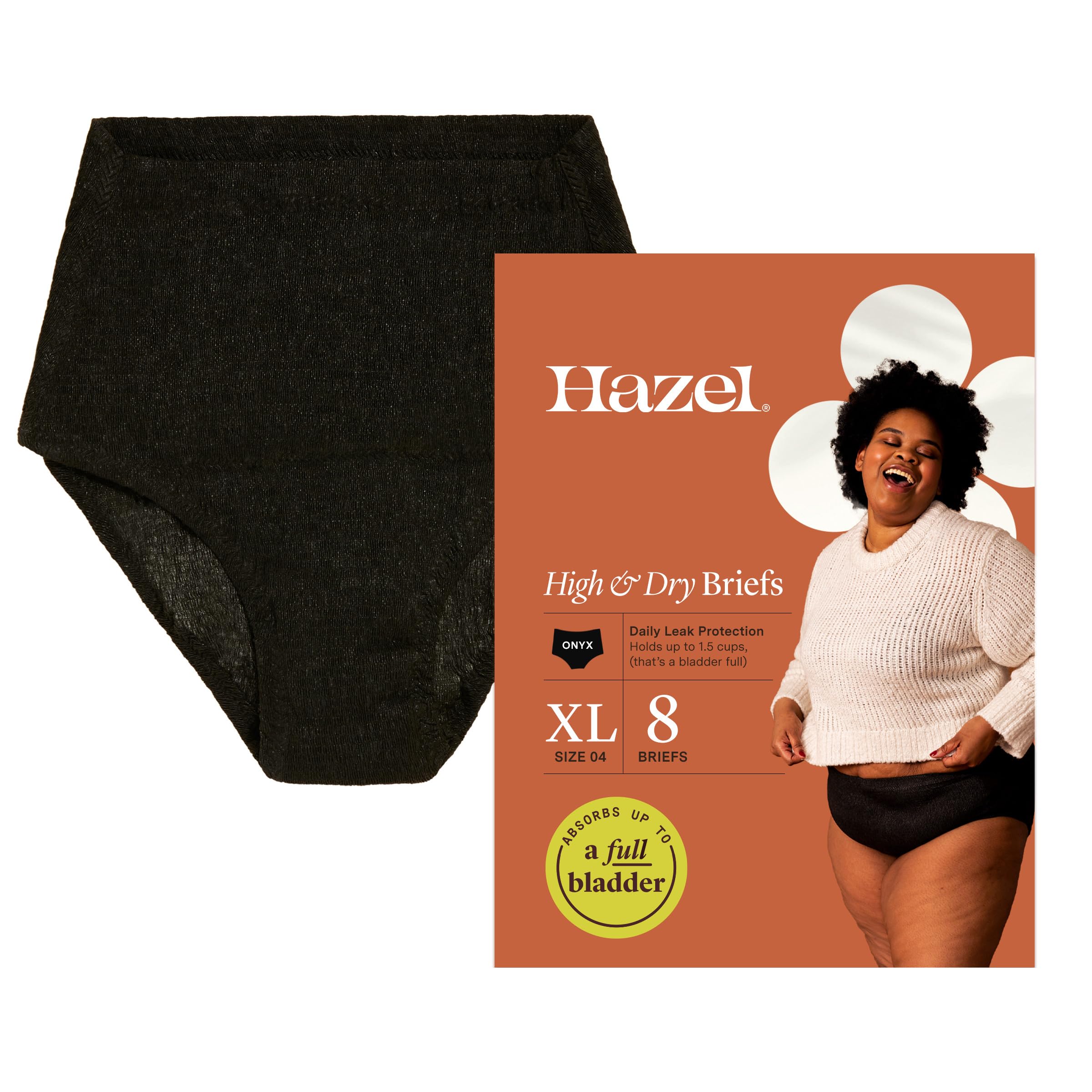 Photo 1 of Hazel Disposable Women’s Underwear, High-Waist Pull-Ups for Postpartum & Incontinence, X-Large, Ultra-Thin, 8-Count (1-Pack)