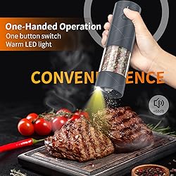 2Pack Electric Salt and Pepper Grinder Set USB