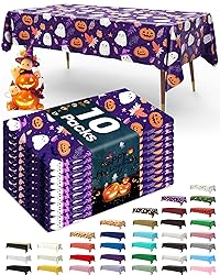 Pureegg Plastic Table Cloth Disposable 10 Pack, 54