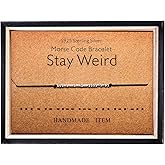 KGBNCIE Inspirational Gifts for Women, Morse Code Funny Gifts Bracelets for Women, Morse Code Bracelets Friend Gifts