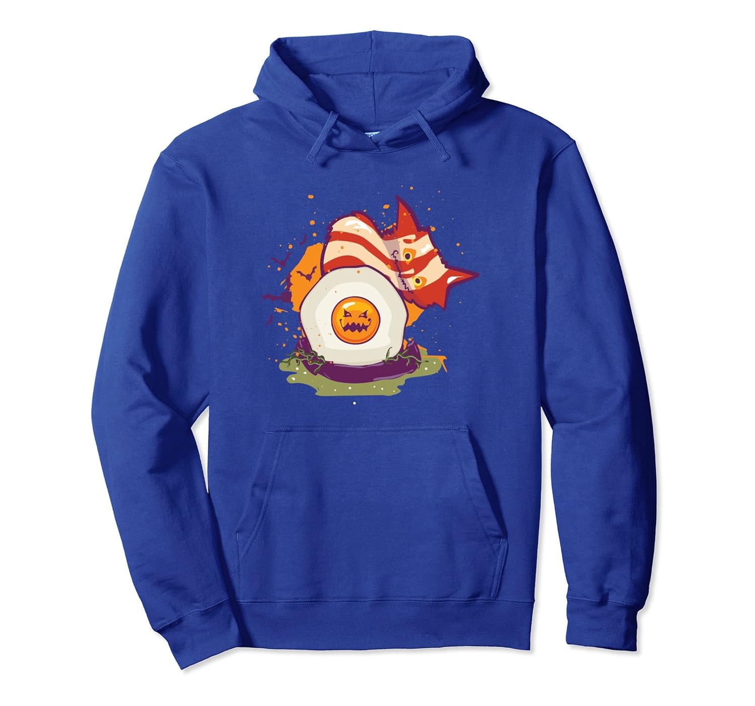 Scary Bacon and Egg Hoodie - Halloween Egg Bacon Hoodie-ANZ