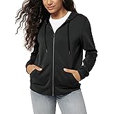 ODODOS Women's Modal Soft Full-Zip Hoodies Casual Relaxed Fall Outfit Hooded Jacket with Pockets