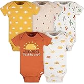 Gerber baby-girls 5-pack Short Sleeve Variety Onesies Bodysuits