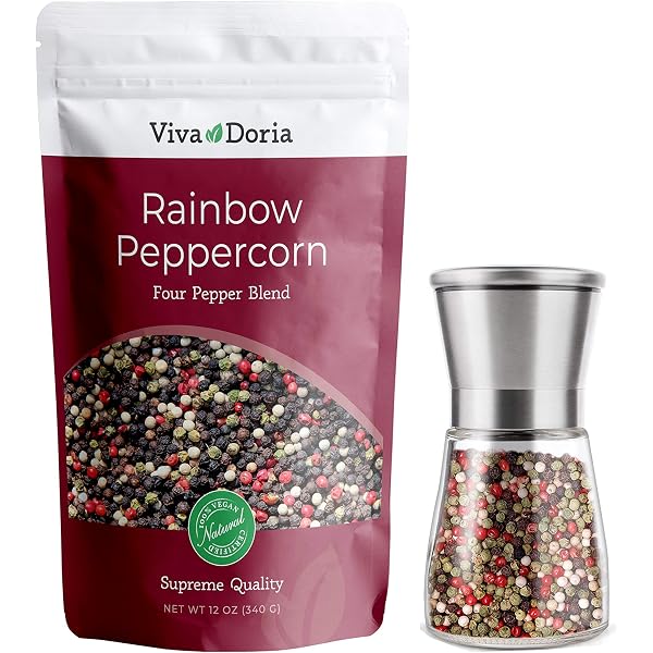 thumbnail image 2 of Yupanqui Gourmet Peppercorn Medley Grinder 3.5oz, RAIMY Vegan Flavor Rainbow Peppercorns Organic... 2 of 13