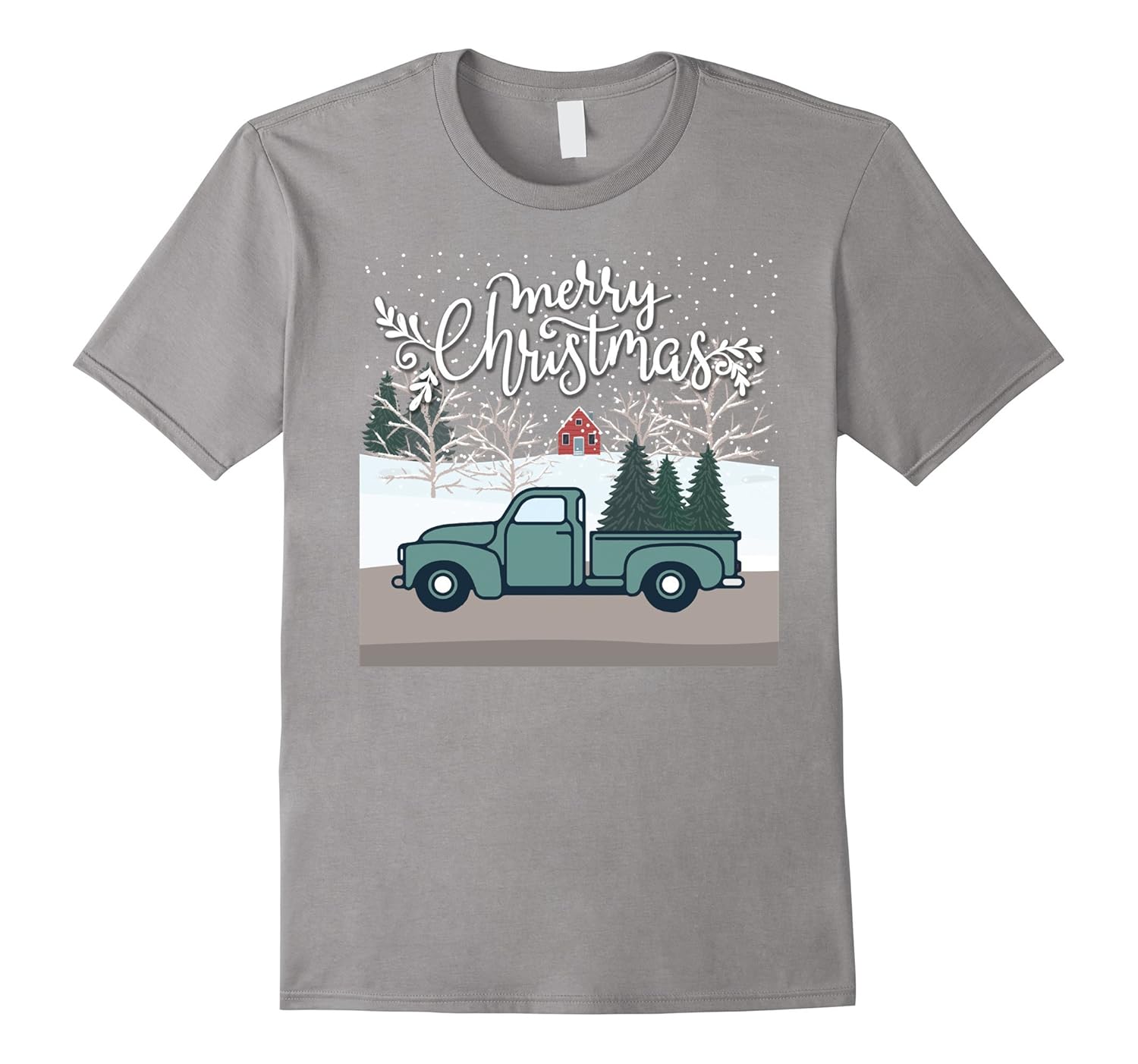 Merry Christmas Vintage Christmas Tree Truck T Shirt-ANZ