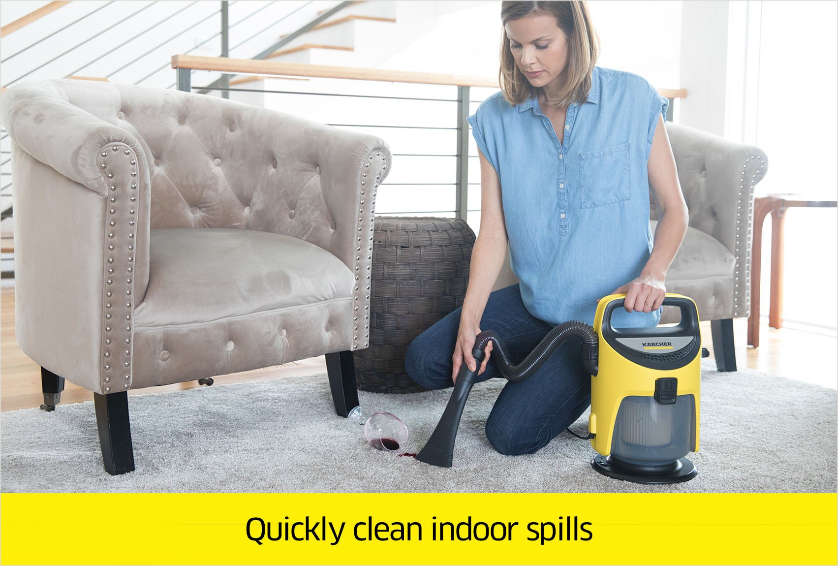 Karcher TV1 Indoor Wet/Dry Vacuum, Yellow 886622023302 eBay