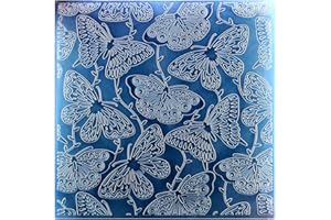 Kwan Crafts Large Size Butterfly Plastic Embossing Folders for Card Making Scrapbooking and Other Paper Crafts, 19.8x19.8cm