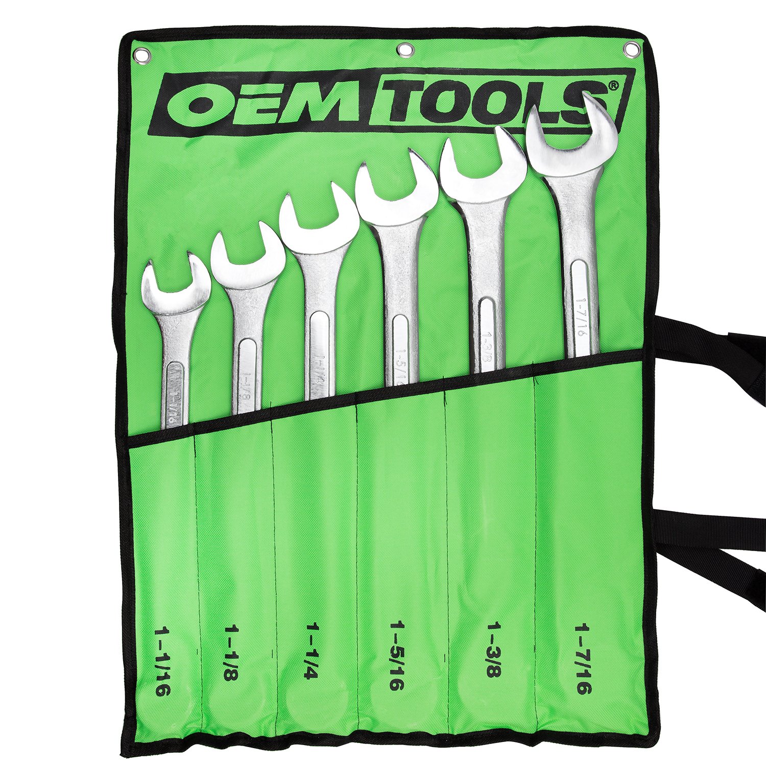 OEMTOOLS 22100 6Piece SAE Jumbo Combination Wrench Set (1-1/16" – 1-7/16")