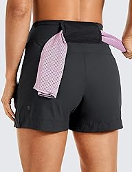 CRZ YOGA Women's Lightweight Mid Rise Hiking Shorts