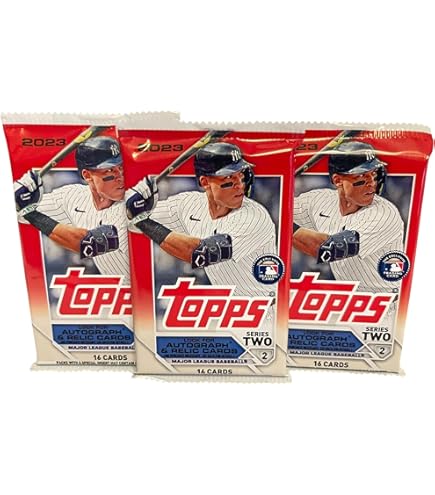 Topps 2023 Series 1 Baseball MLB Conjunto de 3 pacotes - 16 cartas