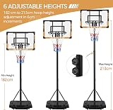 Yaheetech Height Adjustable 7-8 ft Portable Basketball Hoop with 28" Backboard view 5