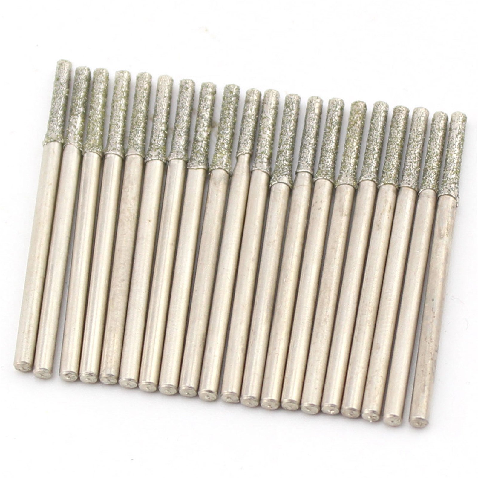 ILOVETOOL 2.0mm Diamond Jewelry Drill Bits Carving Bur Tools for Stone Pack of 30Pcs