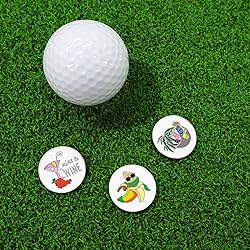 FINGER TEN Golf Ball Markers 3 Pcs with 3 Pack Hat