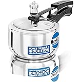 Hawkins Stainless Steel Pressure Cooker, 1.5 Liter, Silver