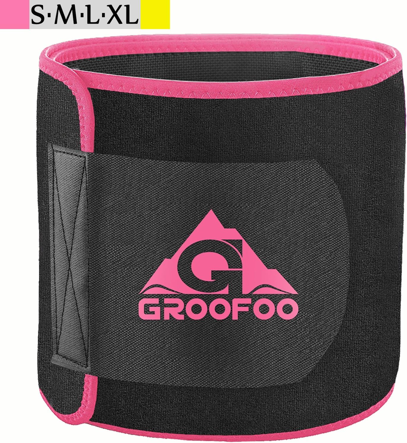 GROOFOO Waist Trimmer Belt, Waist Trainer for Women & Men Weight Loss, Belly Slimming Belt with Waist Support