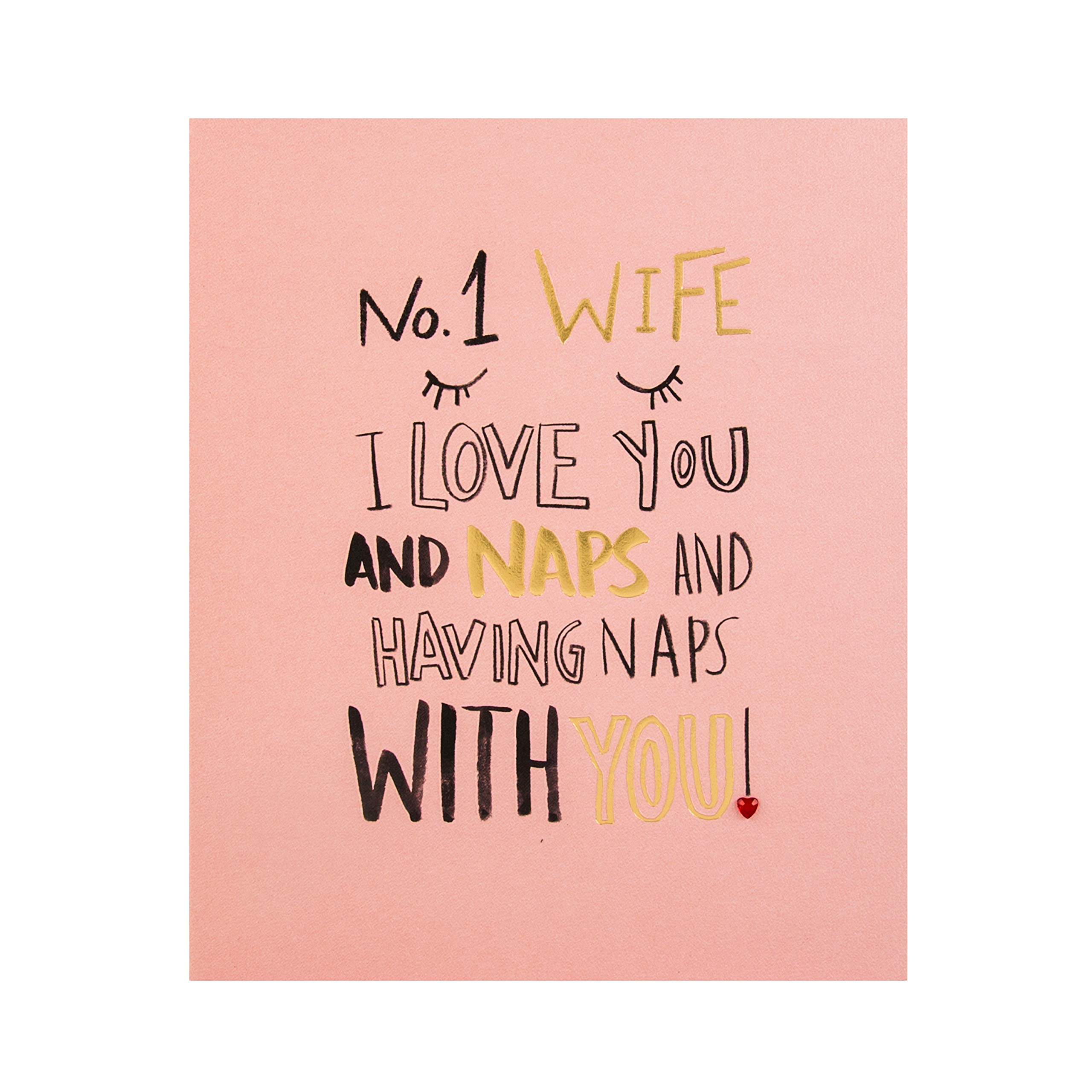 Valentine Card for Wife from Hallmark - Embossed Text Design