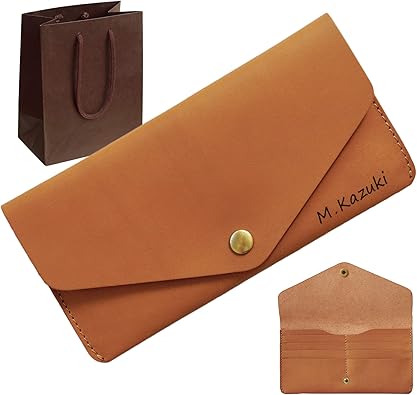 Amazon きざむ 名入れ 長財布 レター型 ギフト 贈り物 キャメル きざむ 財布