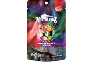 HIMALAYAN CHEF NORTHLANDZ Freeze Dried Candy | RAINBOW CRUNCH ORIGINAL | -42°C Freeze-Dried | Assorted Sweet Fruit Flavors | 1.5oz/each| Light & Crunchy Snack | Unique Candy Experience