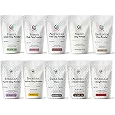 Pack of 10 Clays for Mask Making & Soap Making | Face Mask Ingredient | Best Value Pack of Colourful Clays | 8oz Each | Variety Pack for DIY Projects | by Yogi’s Gift®