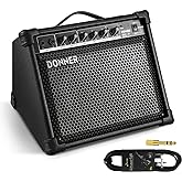 Donner DKA-20 Keyboard Amplifier 20 Watt Keyboard AMP with Aux in and Two Channels, Bass Guitar Amp, Piano Amplifier, Electro