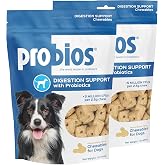 Probios Digestive Support Dog Chewables, 1 lb, 2-Pack | Daily probiotic, Digestive enzymes, Prebiotics, Immune support