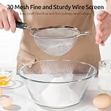 U-Taste 12cm Sieve Strainer 18/8 Stainless Steel with Silicone Handle, Black view 5