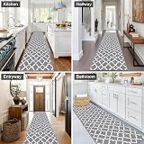 SHACOS Extra Long Hallway Runner Rug 60x300 cm Non Slip Grey view 4