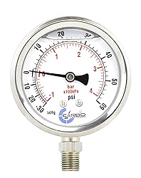 CARBO Instruments 1-1/2" Pressure Gauge, Stainless