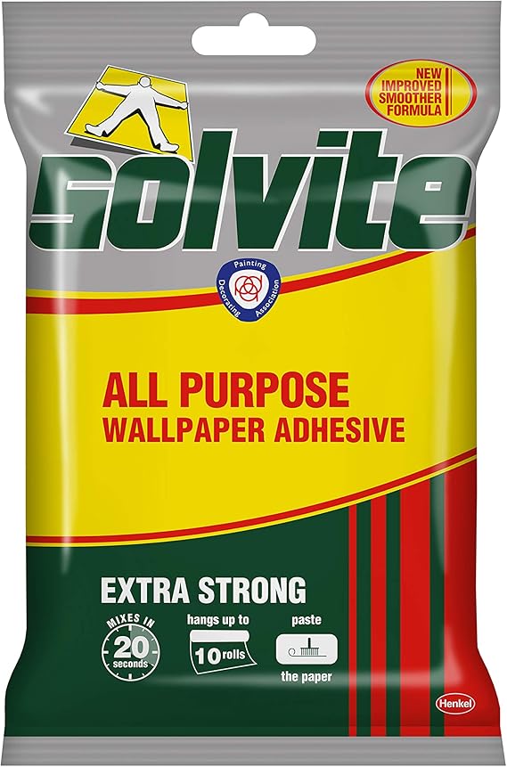 Amazon Com Solvite Multi Purpose Extra Strong Wallpaper Adhesive 185g Arts Crafts Sewing