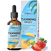 Sunless Tanning Drops to Drink - Drinkable Self Tan for Glow & Natural Radiant Skin Tone - Drinking Melanin Oral Liquid Tanner for Face Body Suitable for All Skin Types - Vegan Sugar Free