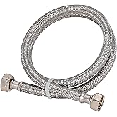 Eastman 36 Inch Steel-Flex Faucet Connector, Braided Stainless Steel Supply Line with 1/2 In. FIP Ends, 48020