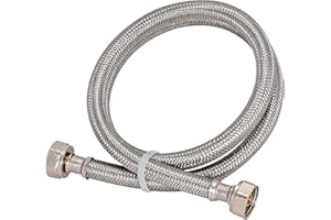 Eastman 36 Inch Steel-Flex Faucet Connector, Braided Stainless Steel Supply Line with 1/2 In. FIP Ends, 48020