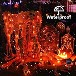 Brizled Orange Lights Halloween, 2 Pack 39.37ft 120