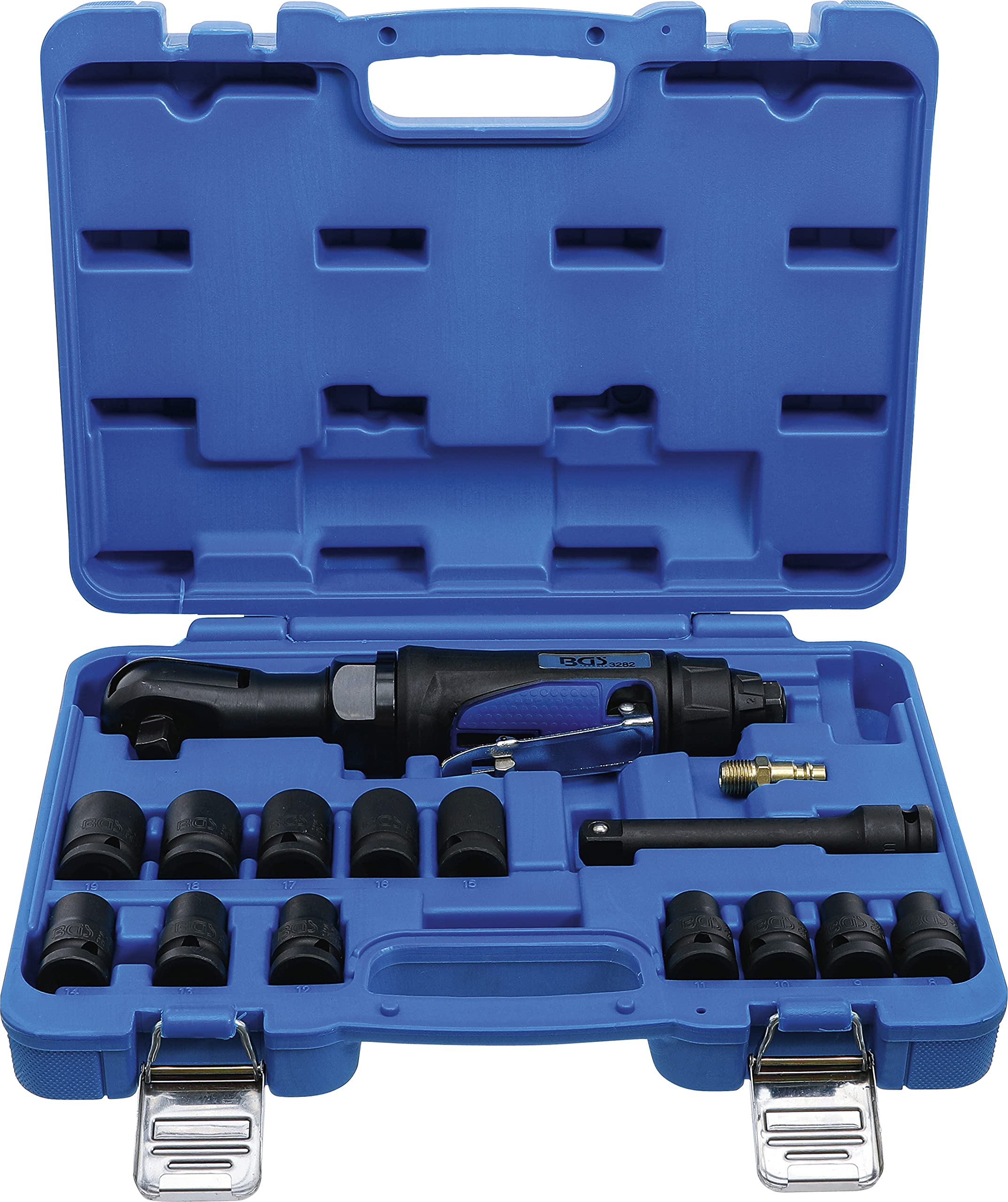 BGS 70192 | Air Ratchet Wrench Set | 12.5 mm (1/2") | 102 Nm | 14 pcs.