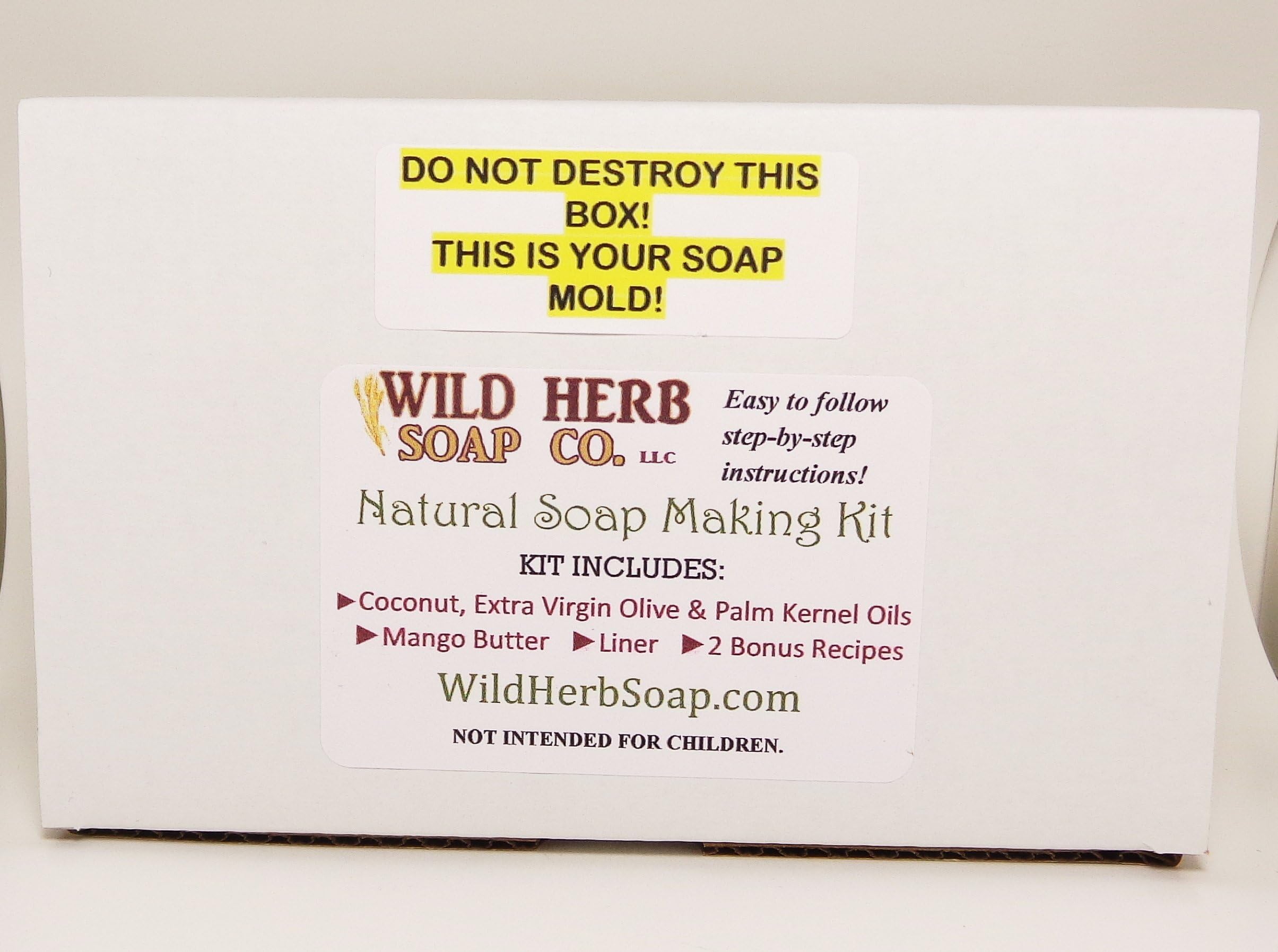 Wild Herb Soap Making Kit - Cold Process (Kit Includes Palm Kernel Flakes, Coconut Oil, Extra Virgin Olive Oil, Mango Butter, and Vitamin E - (Lemongrass)