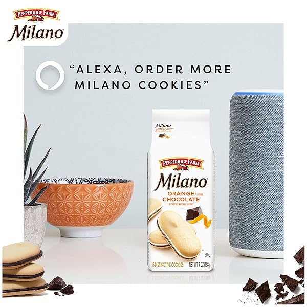 PEPPERIDGE FARM MILANO COOKIES, CHOCOLATE ORANGE, 7 OZ BAG
