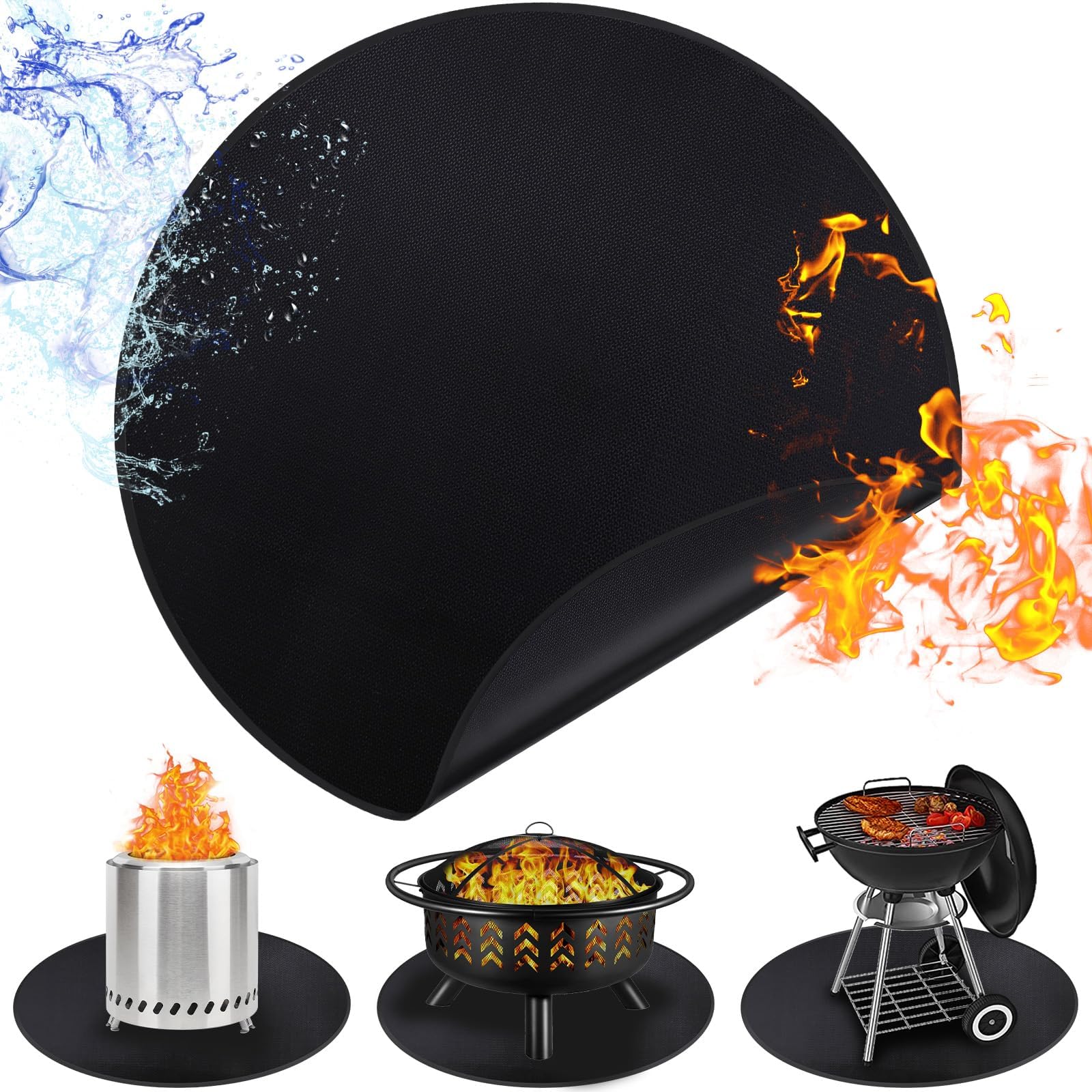 Large reusable brazier mat/fireproof mat/ash mat/protective and terrace mat/122cm circular carpet for terraces