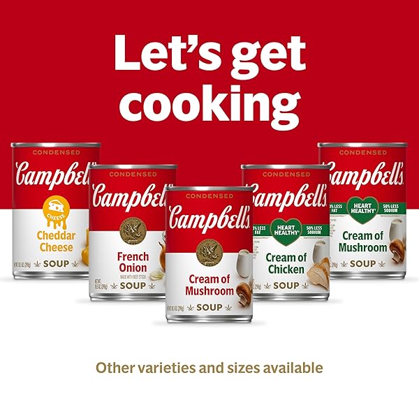 CAMPBELL’S CONDENSED GARLIC PARMESAN CHEESE SOUP WITH HERBS, 10.5 OZ CAN (12 PACK)